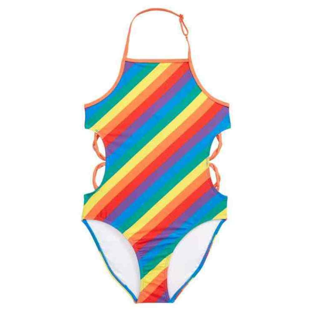 TREASURE & BOND Girls Rainbow Cutout One Piece Swimsuit Multi Color Size 16 $59